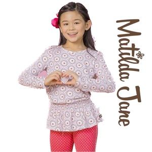MATILDA JANE Heartfelt Tunic Adorable Strawberry Print Cinched At Waist Size 4
